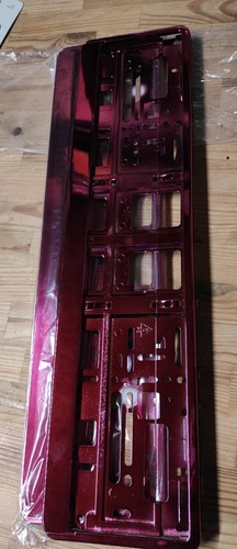 Kennzeichenhalter rot metallic - kennzeichenhalter,