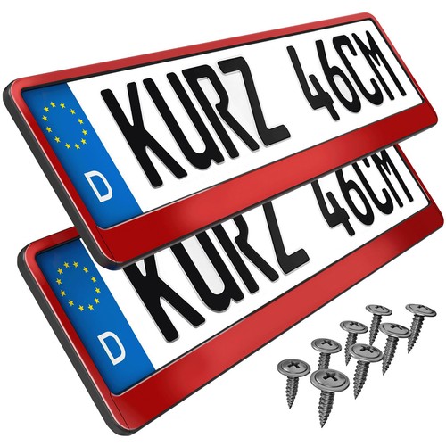 Kurze kennzeichenhalter rot - kurze,