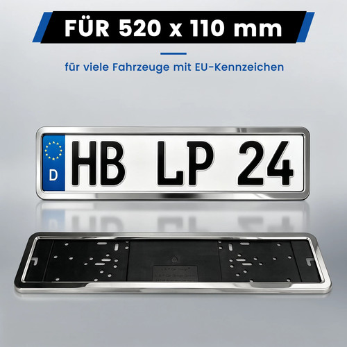 Zwei kennzeichenhalter aus - zwei, eu-kennzeichenhalter
