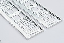 2 x Kennzeichenhalter CHROM